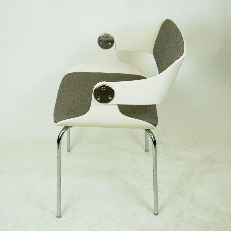 Set of 5 vintage Dining or Office Chairs by Eugen Schmidt, Germany 1960s