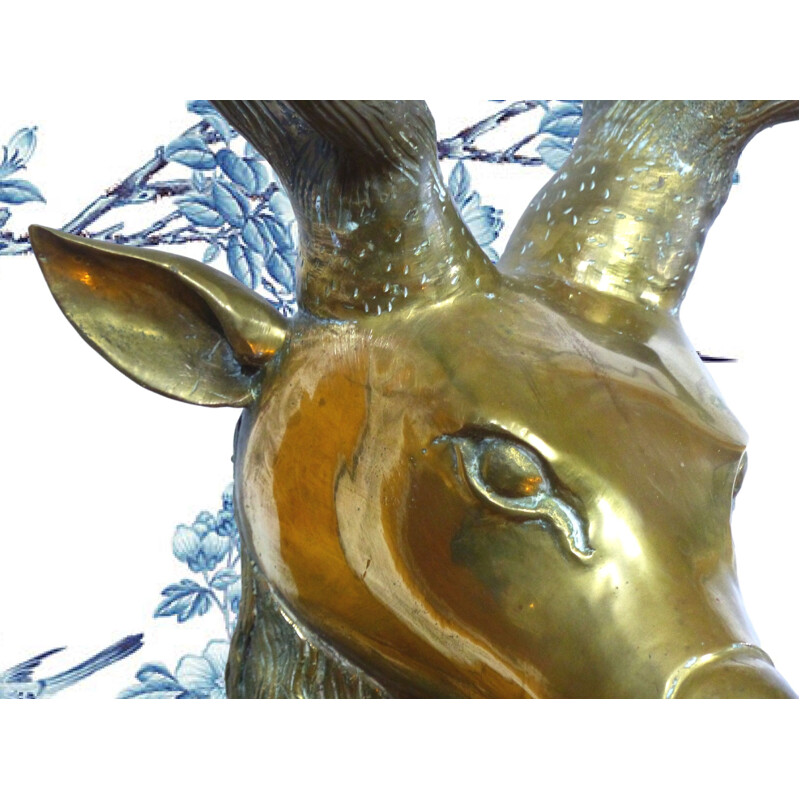 Pair of vintage brass deer, 1950