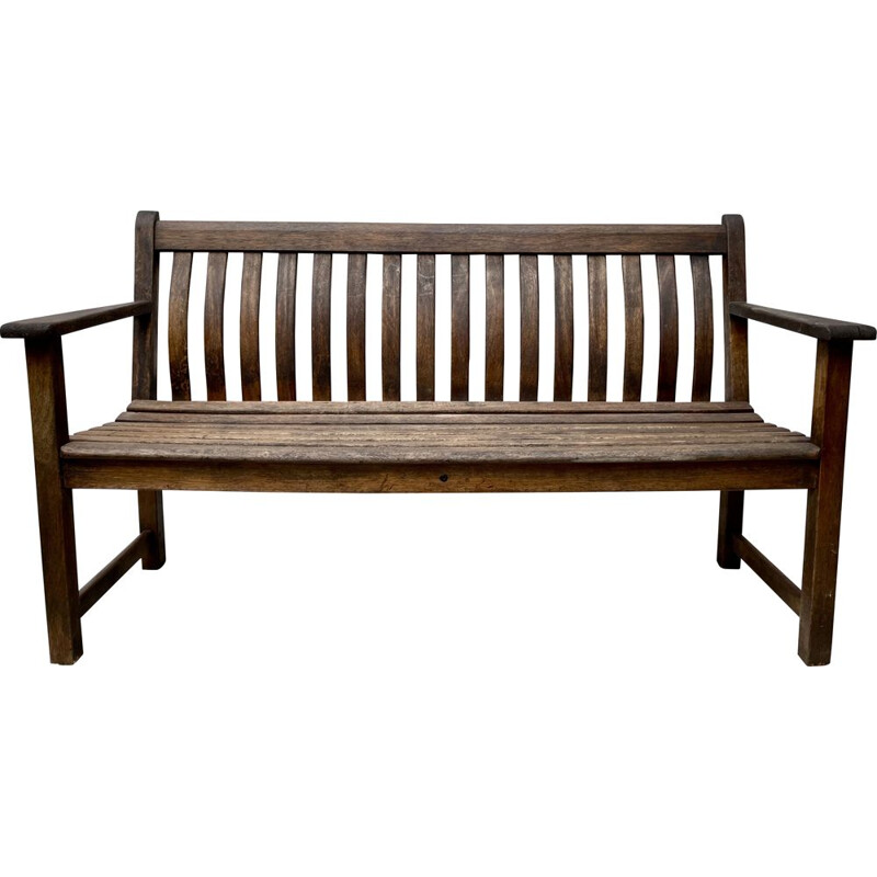 Vintage Solid Wood Garden Bench by Alexander Rose 