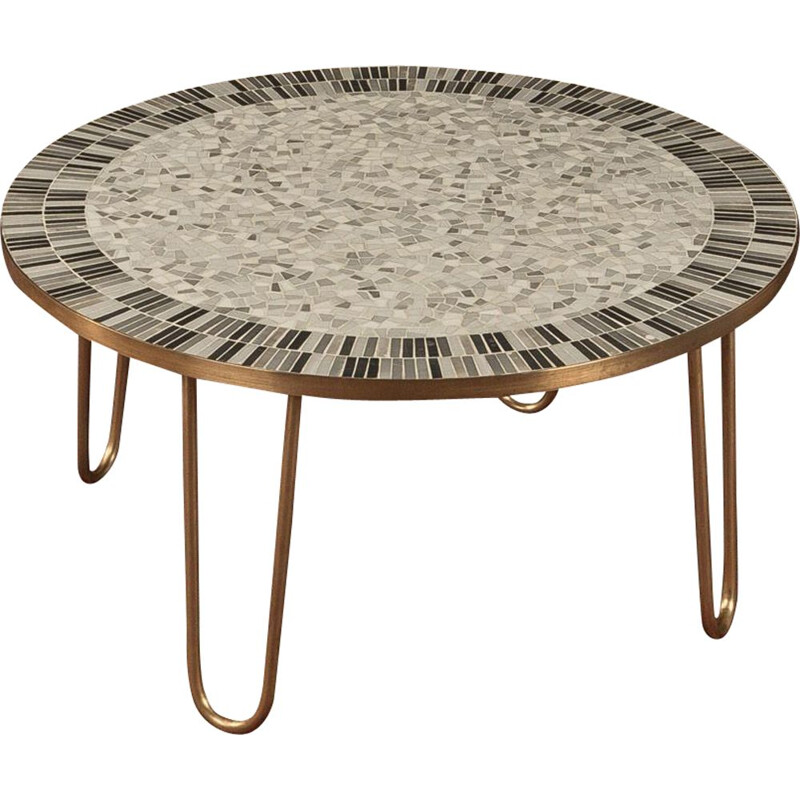 Vintage mosaic coffee table by Berthold Müller-Oerlinghausen, Germany 1950