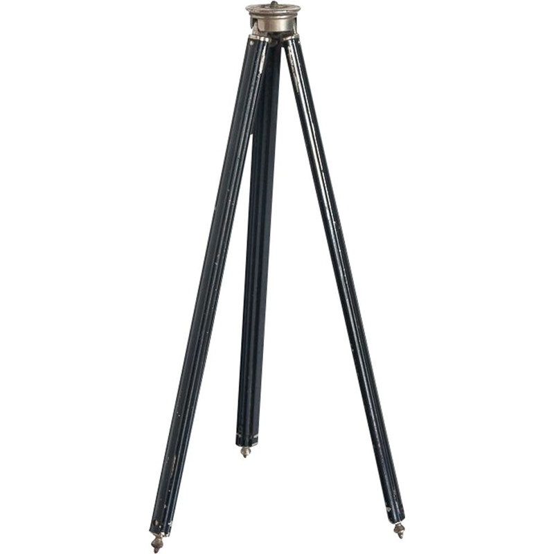 Vintage tripod Black enamelled metal Germany 1940