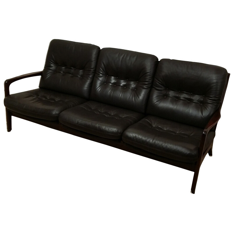 Scandinavian sofa in leather - 80