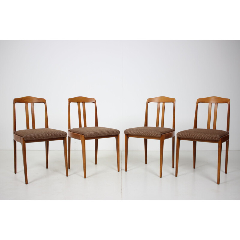 Set of 4 vintage dining chairs Czechoslovakia 1960s