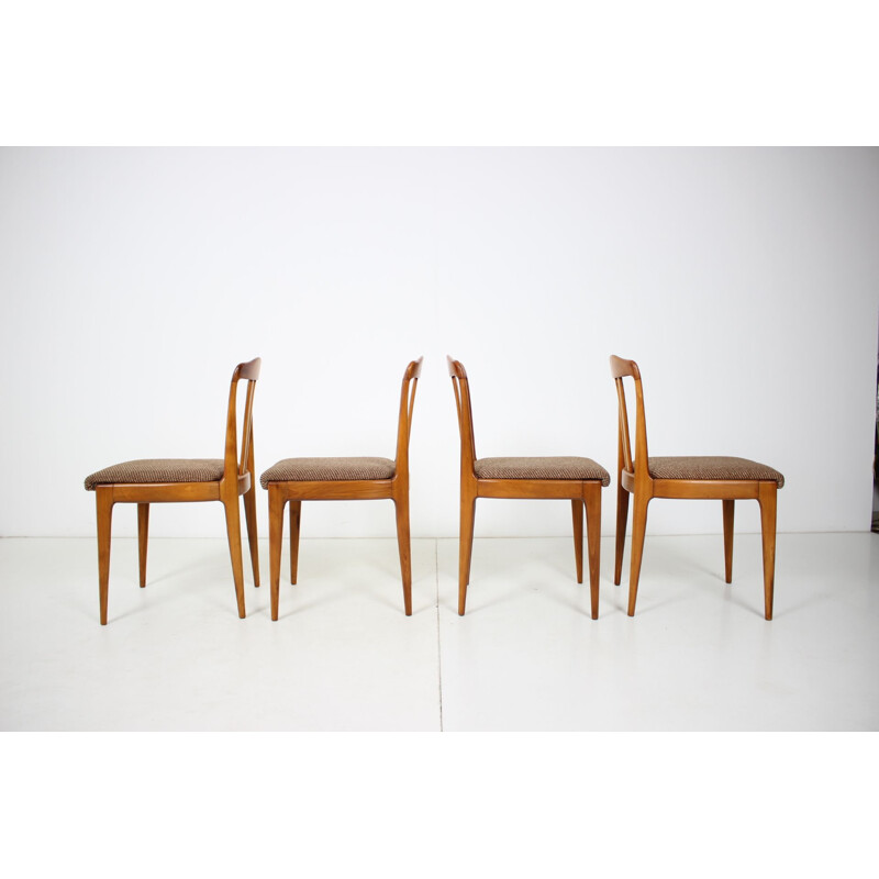 Set of 4 vintage dining chairs Czechoslovakia 1960s