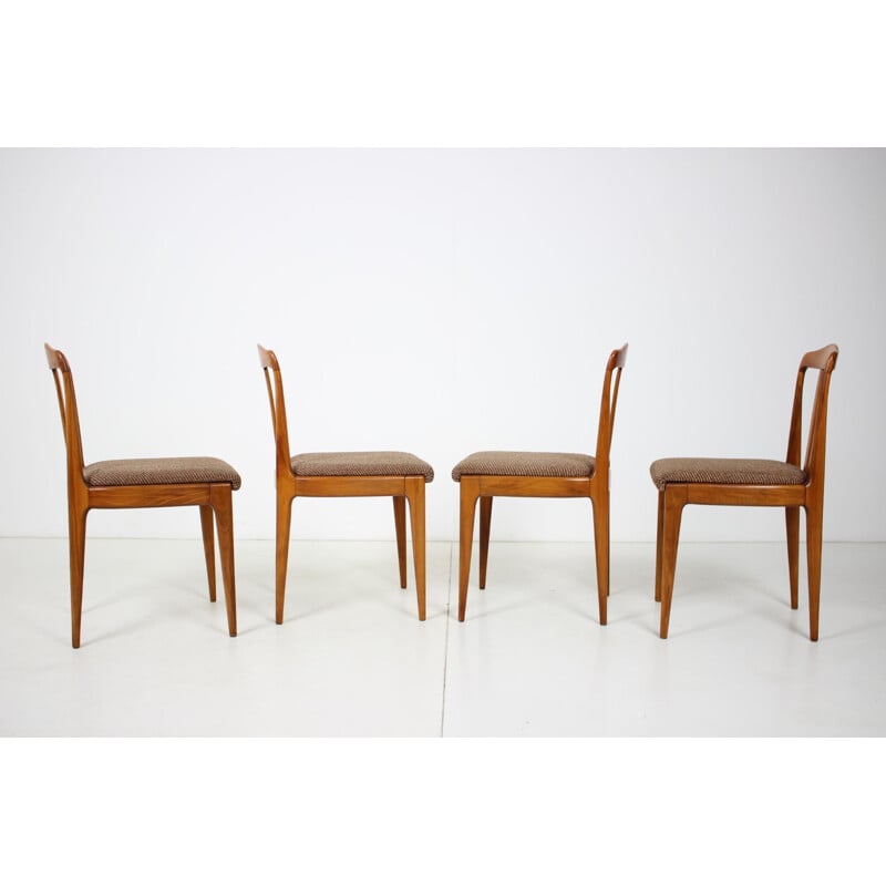 Set of 4 vintage dining chairs Czechoslovakia 1960s