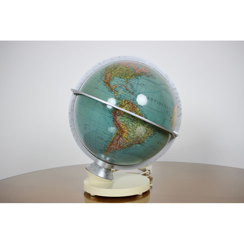 Globe d'Orientation Vintage Columbus Allemand 1950