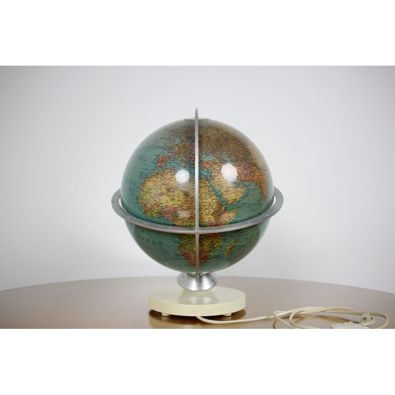 Globe d'Orientation Vintage Columbus Allemand 1950