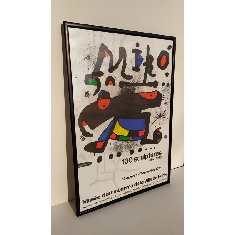 Joan Miro's vintage lithograph, Paris 1978