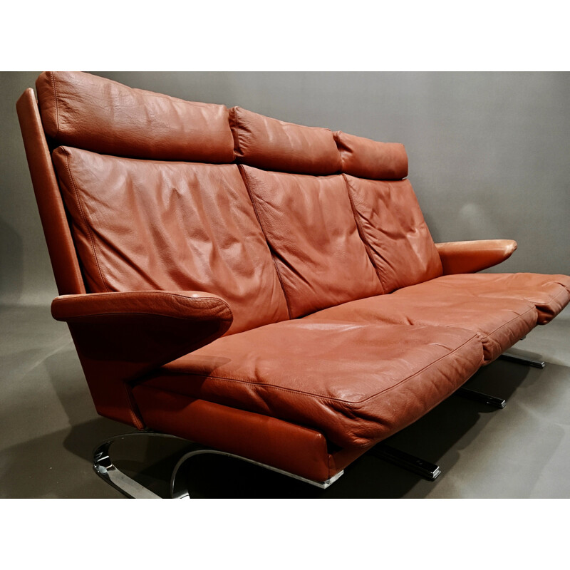 Vintage leather sofa by Adolf Reinhold for Cor 1960