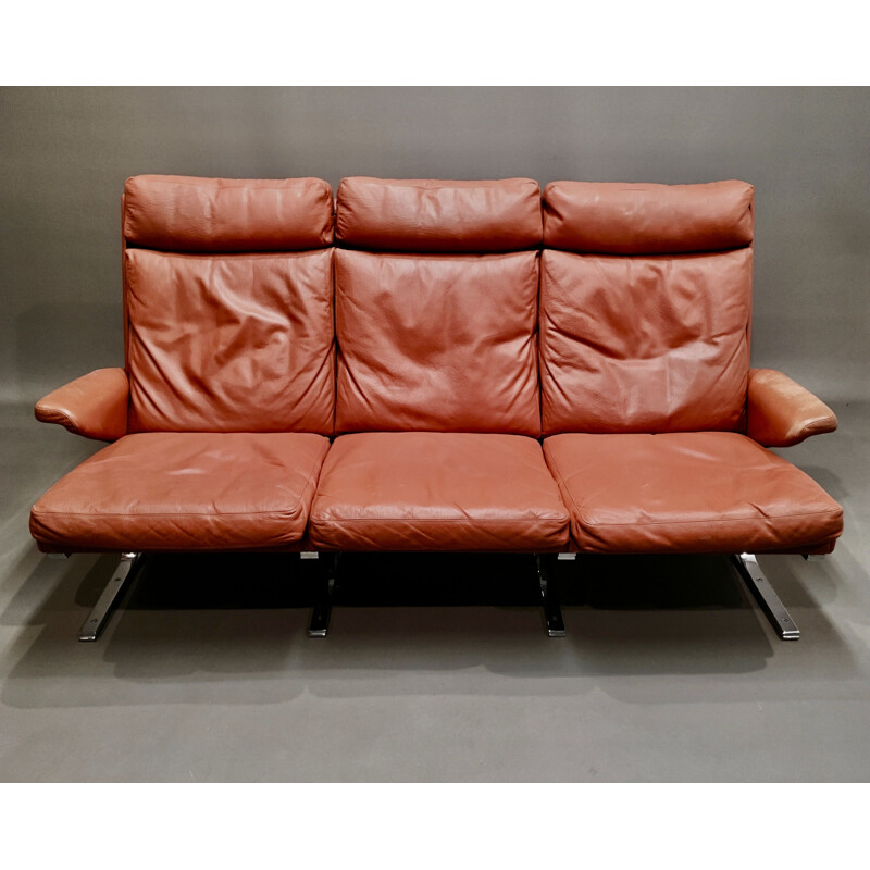 Vintage leather sofa by Adolf Reinhold for Cor 1960