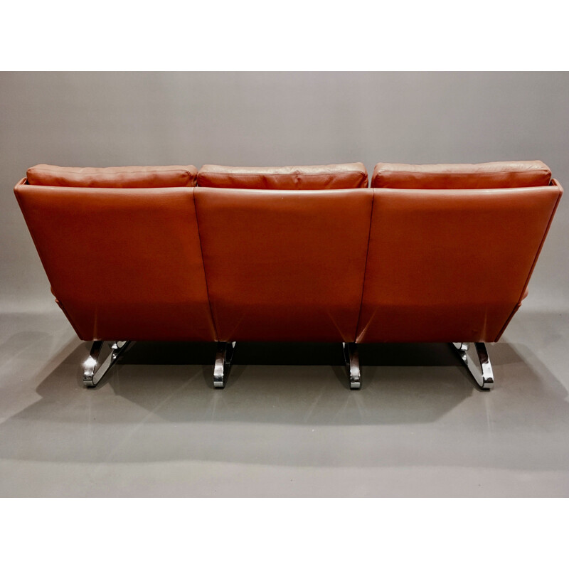 Vintage leather sofa by Adolf Reinhold for Cor 1960