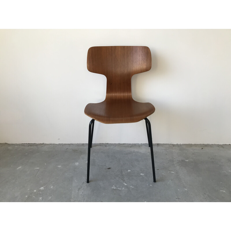 Set of 4 vintage Hammer chairs by Arne Jacobsen for Fritz Hansen 1970