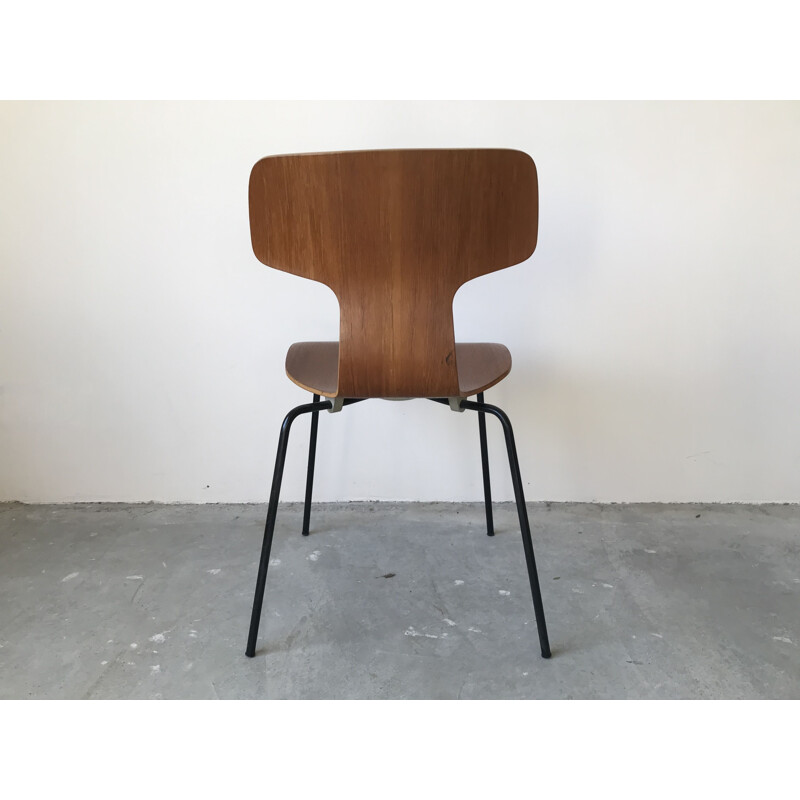 Lot de 4 chaises vintage Marteau par Arne Jacobsen pour Fritz Hansen 1970