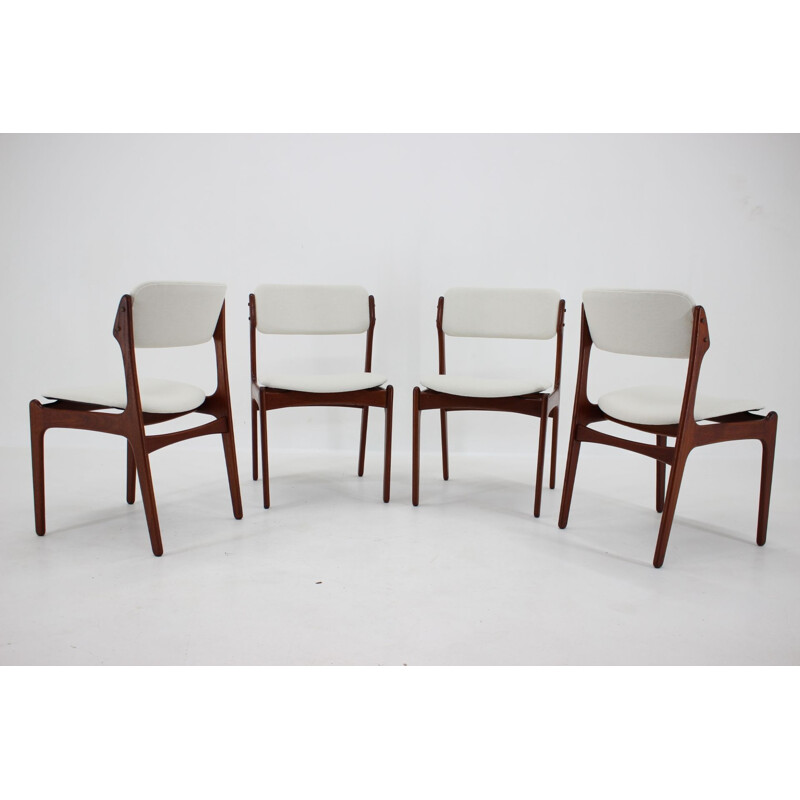 Set of 4 vintage teak chairs by Erik Buch, Denmark 1960