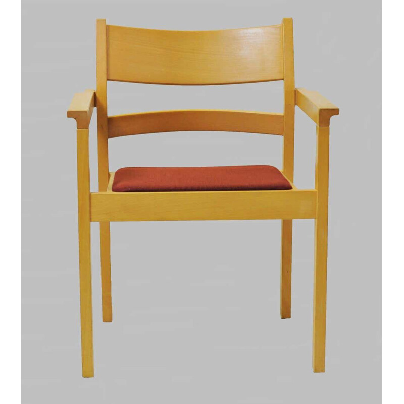 Pair of vintage beechwood armchairs by Hans J. Wegner 1988