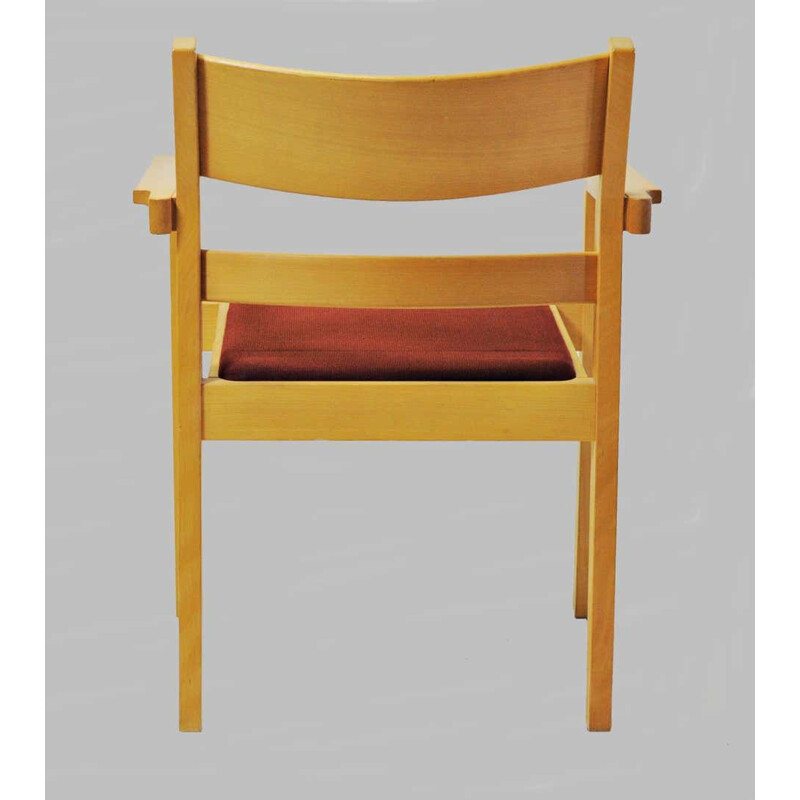 Pair of vintage beechwood armchairs by Hans J. Wegner 1988