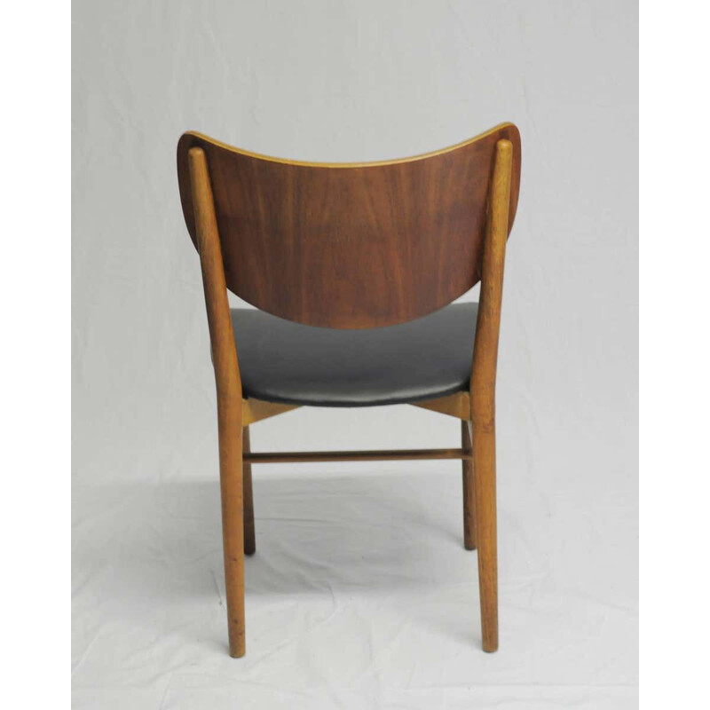 Ensemble de 12 chaises vintage en chêne et teck de Niels et Eva Koppel pour Slagelse Mobelfabrik, Danemark 1950