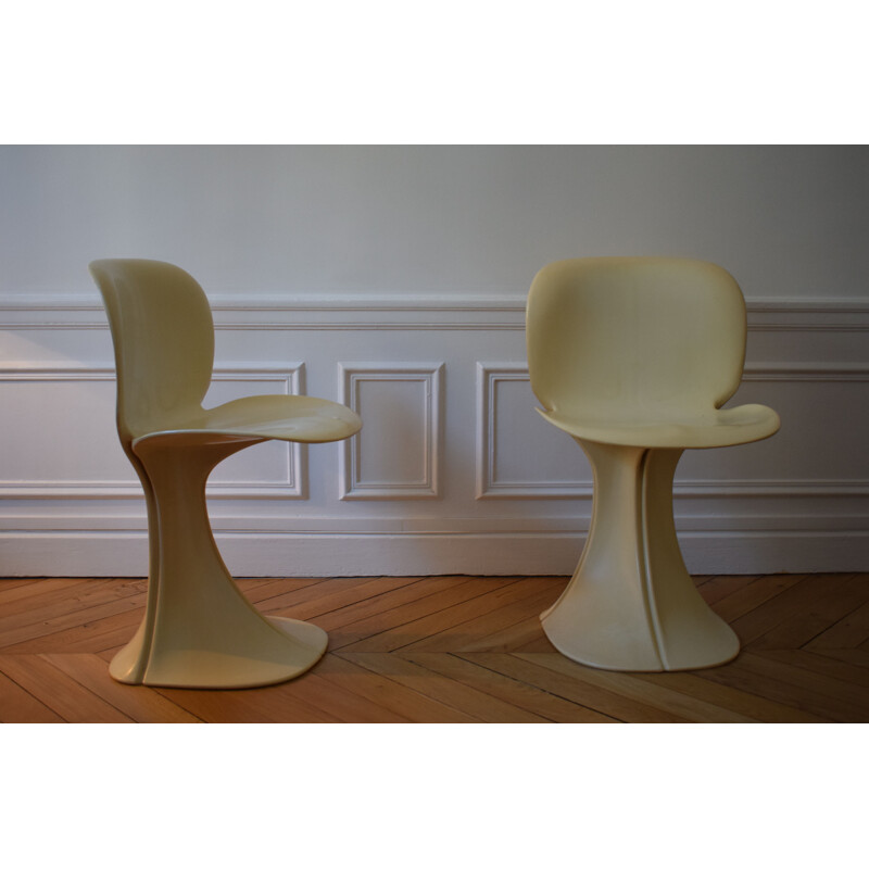 Paire de chaises vintage Fleur de Pierre Paulin pour Boro 1973