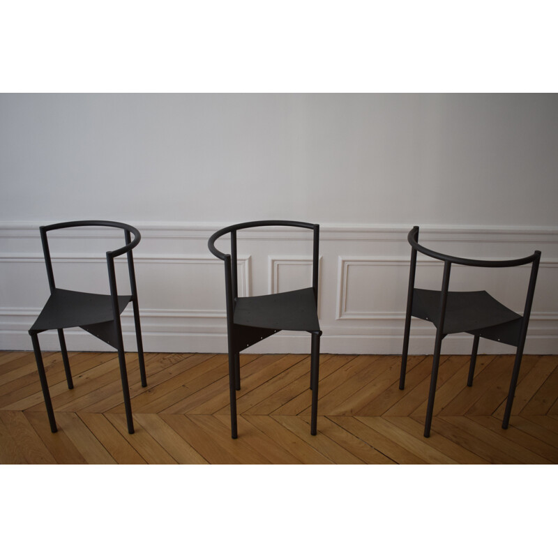 Lot of 3 vintage Wendy Wright chairs by philippe Starck for Disform 1980s