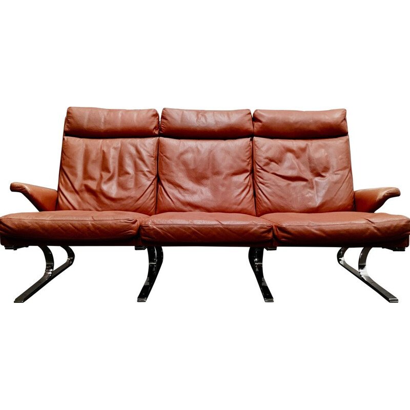Vintage leather sofa by Adolf Reinhold for Cor 1960