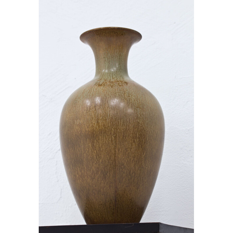 Vase vintage de sol en grès par Gunnar Nylund pour Rörstrand, Suède 1950