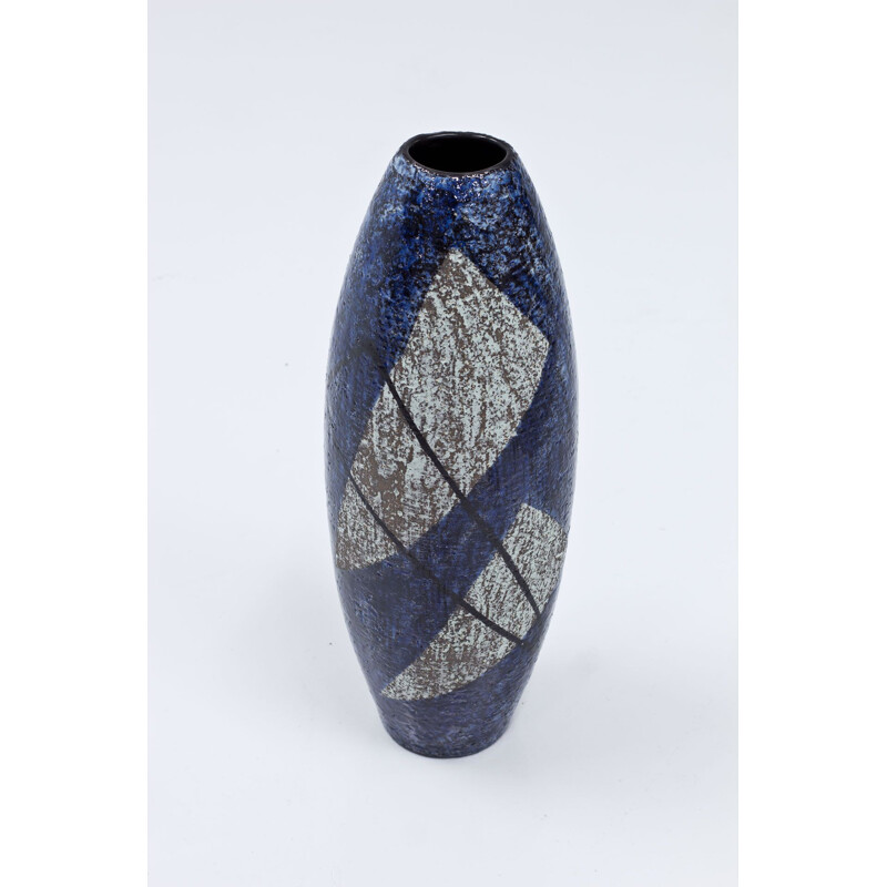 Vintage Stoneware Floor Vase by Ingrid Atterberg for Upsala-Ekeby, Sweden 1950s