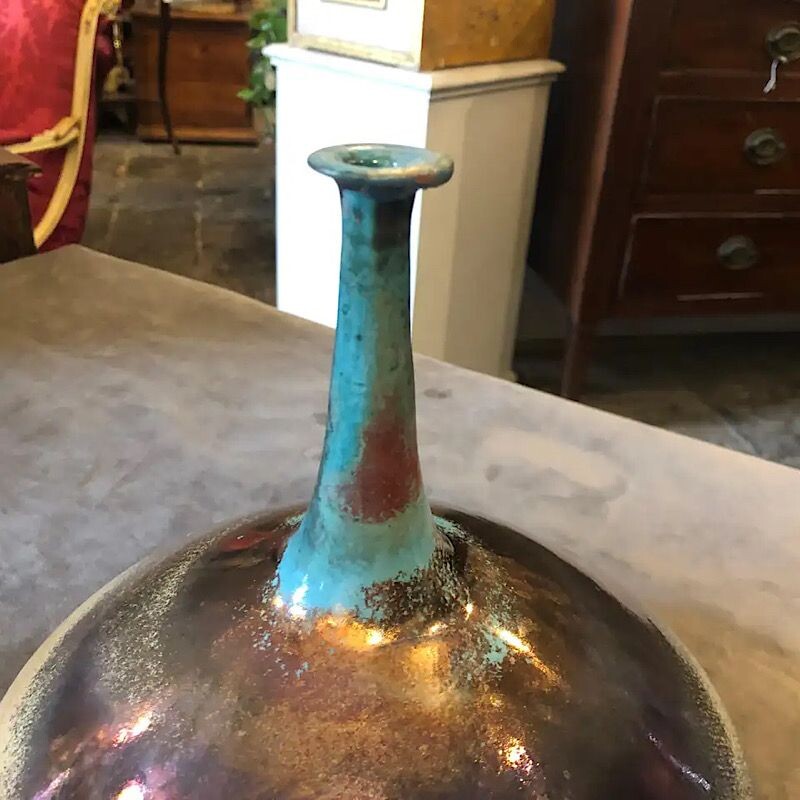 Vintage Modern Handcrafted Ceramic Italian Vase 1970s