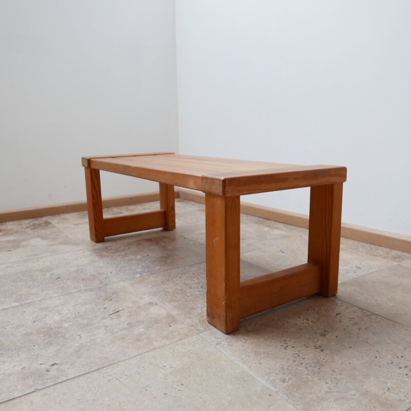 Vintage Pine Bench, Swedish 1960s