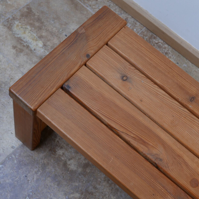 Vintage Pine Bench, Swedish 1960s