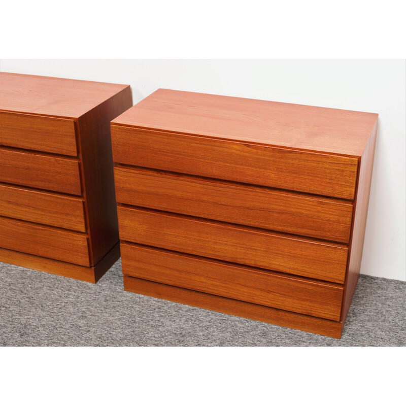 Pair of vintage teak chest of drawers by Arne Wahl Iversen for Vinde Modelfabrik