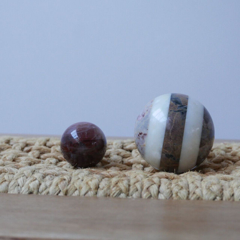 Paar vintage marmeren ballen