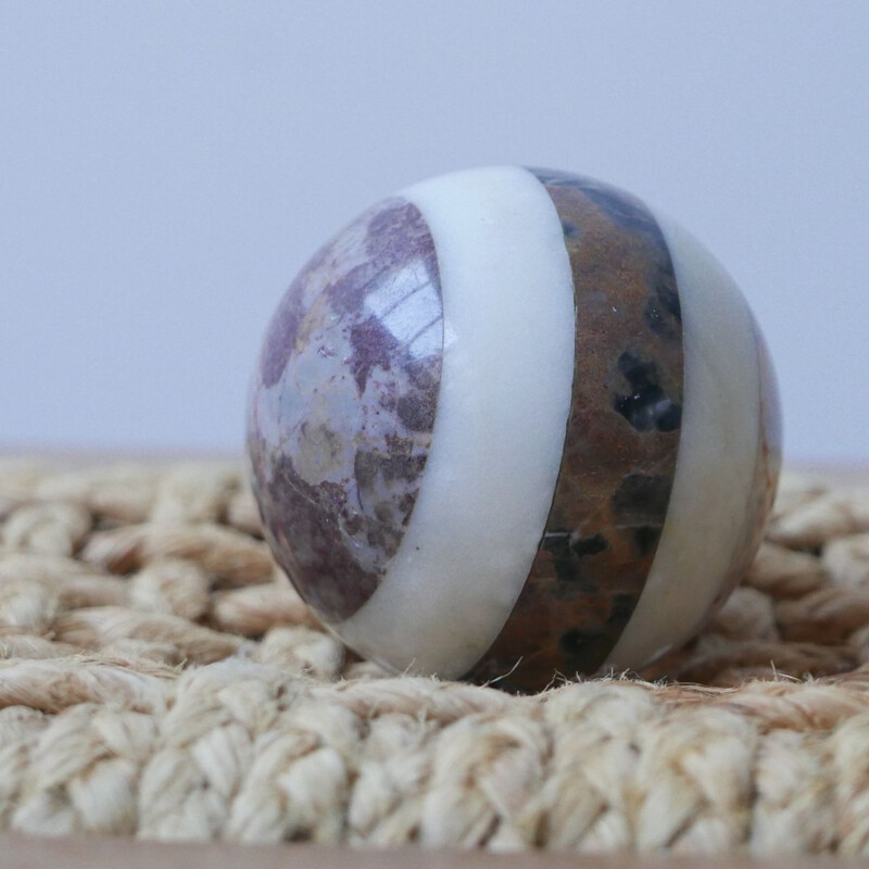 Pair of vintage marble balls