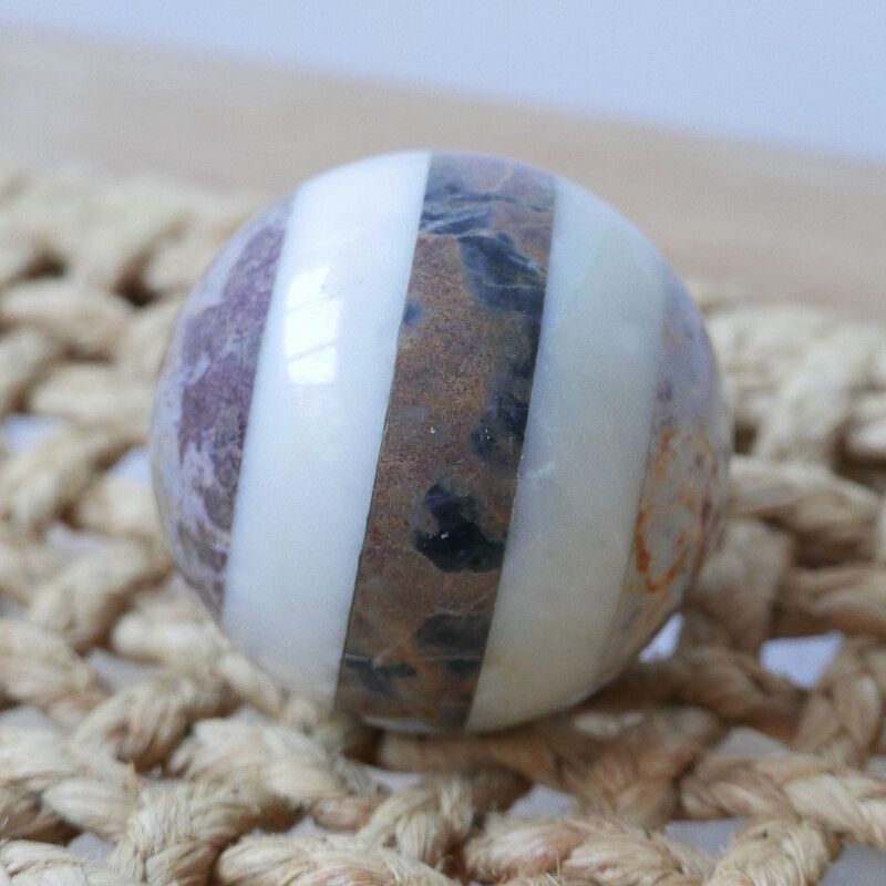 Pair of vintage marble balls