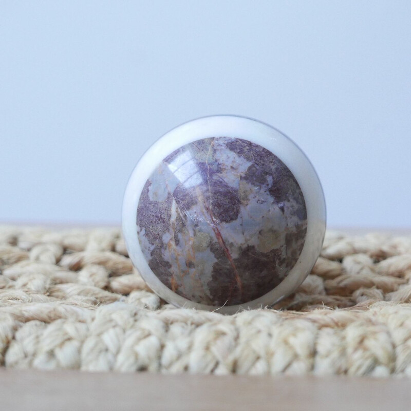 Pair of vintage marble balls