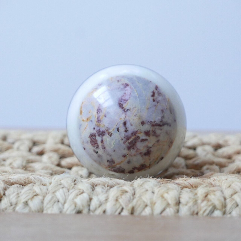 Coppia di sfere di marmo vintage