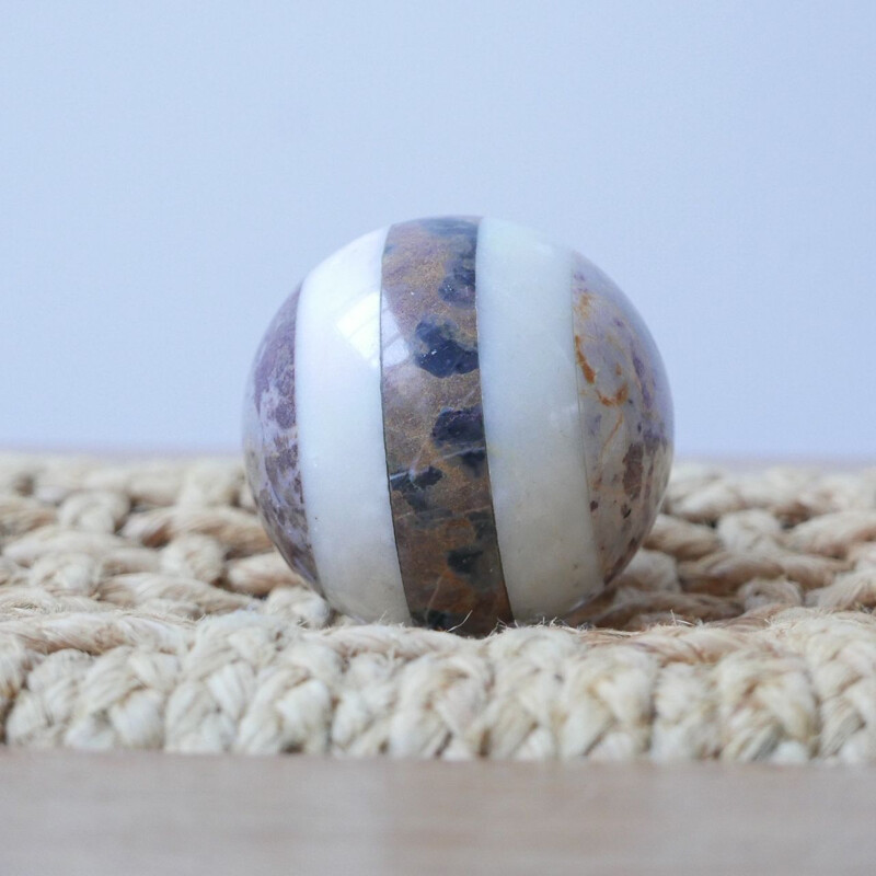 Pair of vintage marble balls