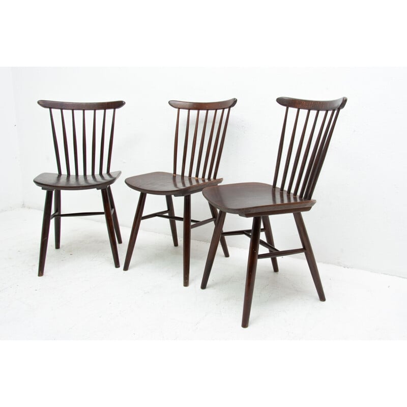 Set of 3 vintage chairs by Antonín Šuman for Ton, Czechoslovakia 1960s