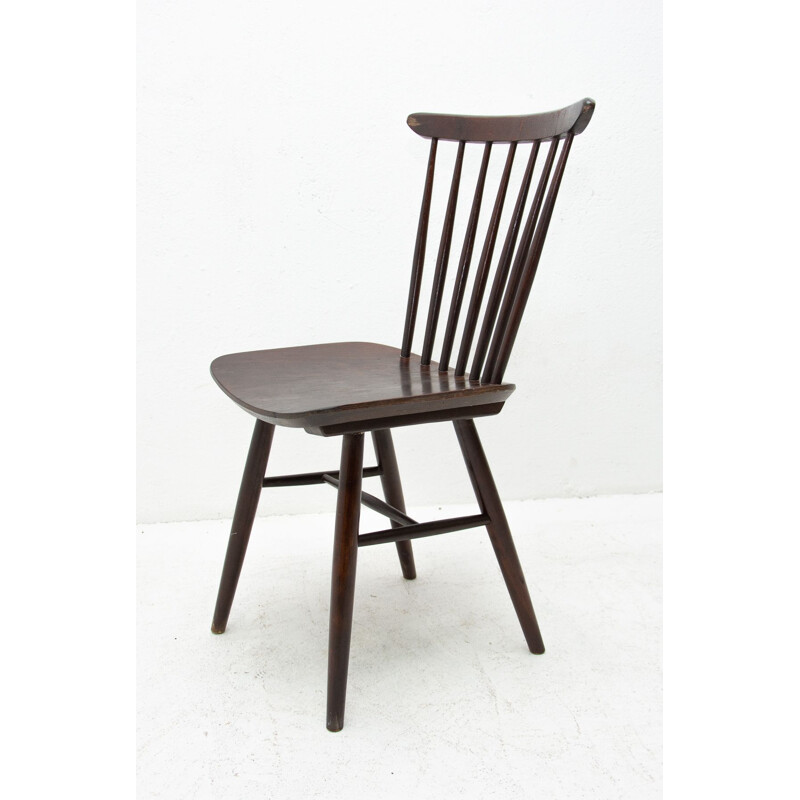 Conjunto de 3 cadeiras vintage por Antonín Säruman para Ton, Checoslováquia 60