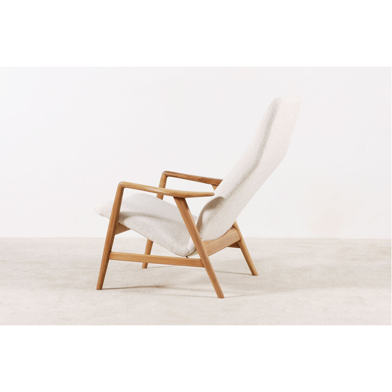 Poltrona Vintage e apoio para os pés por Alf Svensson para Fritz Hansen 1960