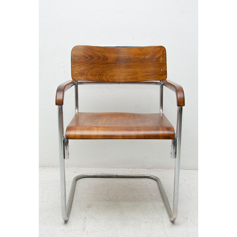 Chaise de bureau vintage du Bauhaus par Robert Slezák pour Baťa 1930