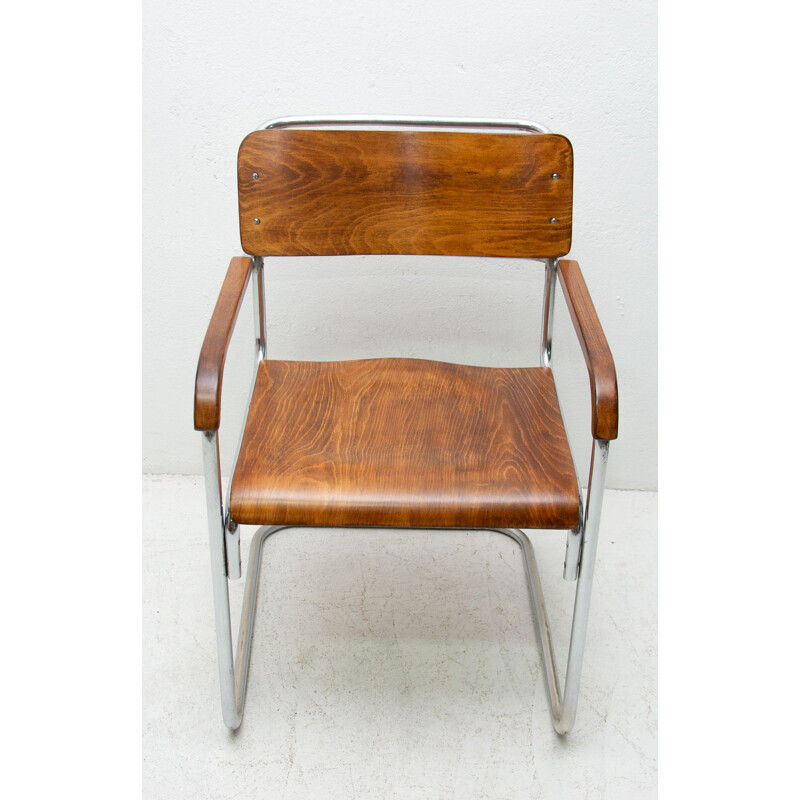 Silla de oficina vintage Bauhaus de Robert Slezák para Baťa 1930