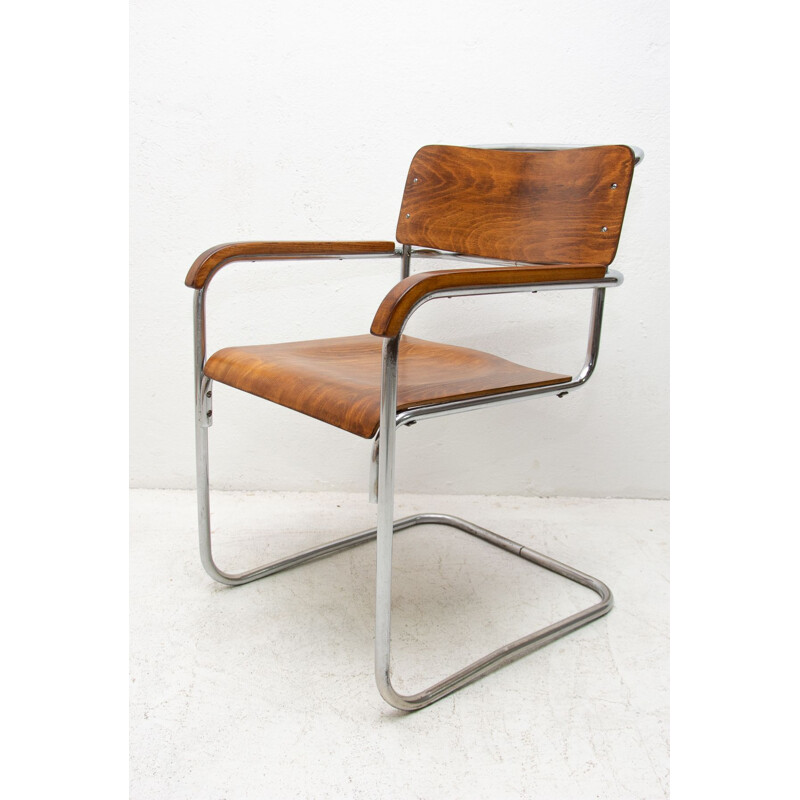 Vintage Bauhaus office chair by Robert Slezák for Baťa 1930s