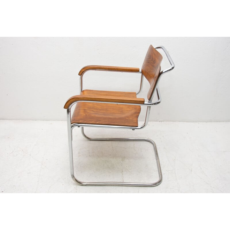 Vintage Bauhaus office chair by Robert Slezák for Baťa 1930s