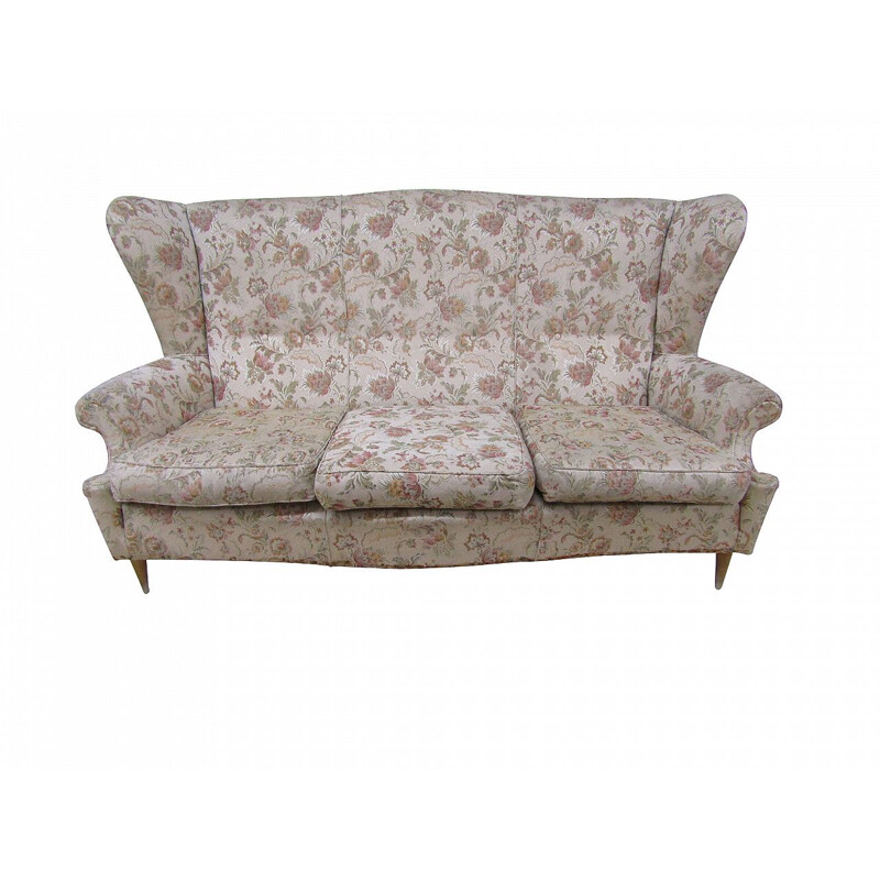 Vintage fabric sofa by Gio Ponti 1950