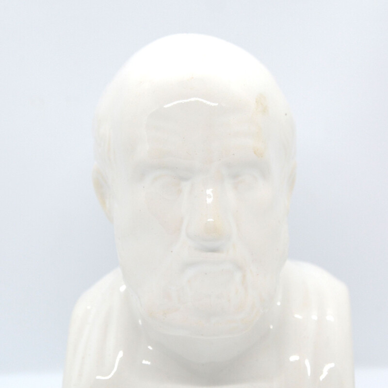 Vintage Ceramic Bust of Hippocrates Madaus, Austria 1970s