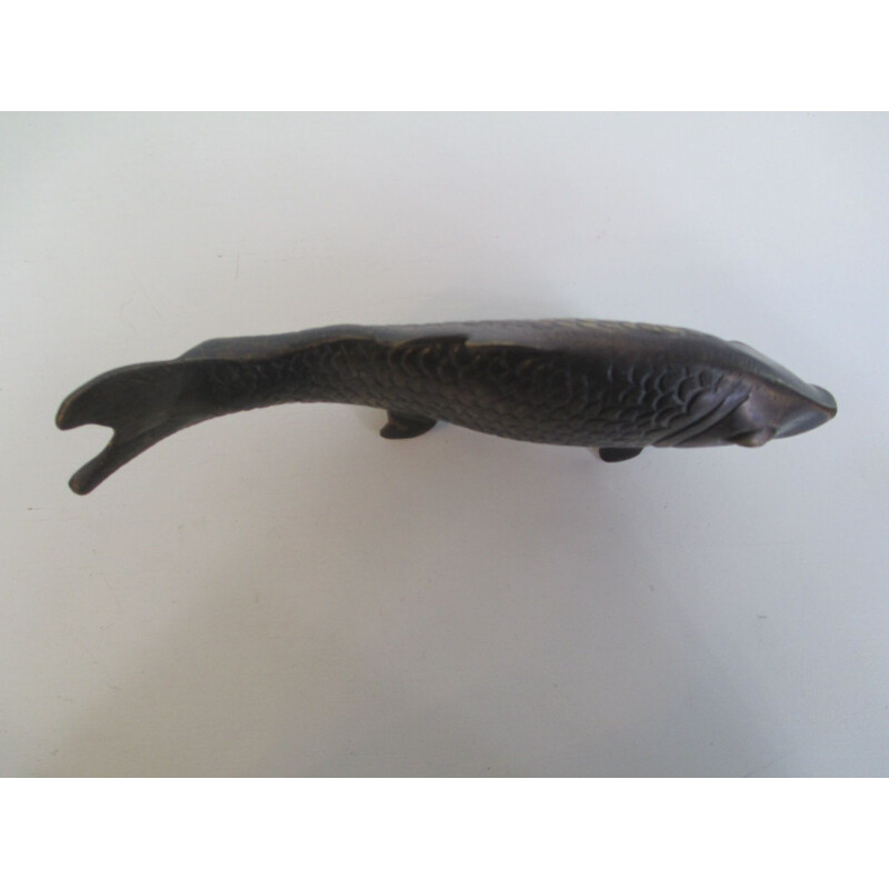 Vintage brass fish figurine, 1980