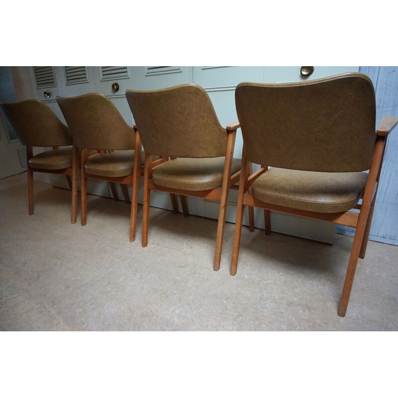 Set of 4 Midcentury dining chairs by Cees Braakman for UMS Pastoe, Netherlands 1950s