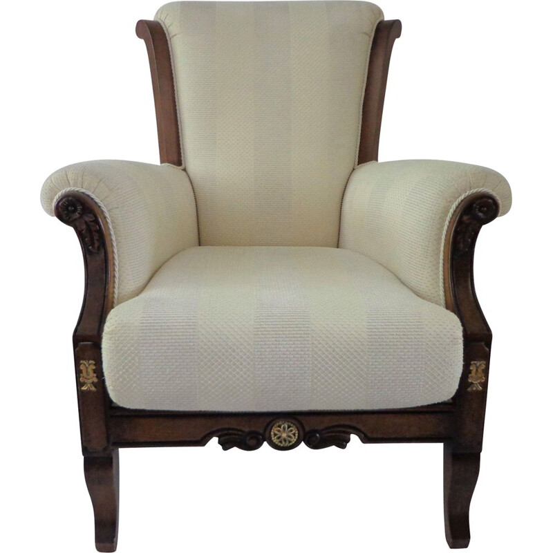 Fauteuil Vintage en acajou, Anglais