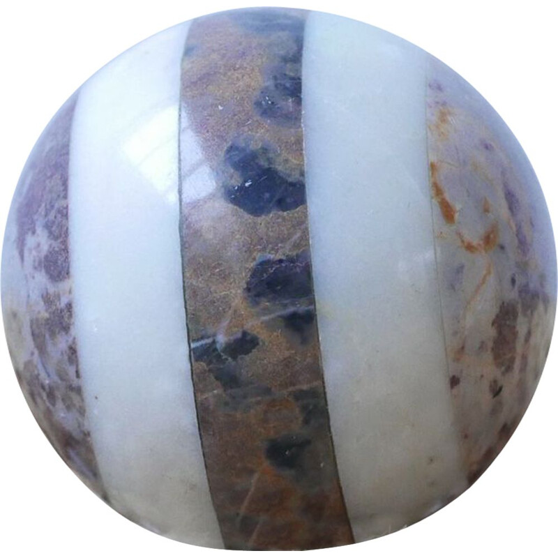 Pair of vintage marble balls