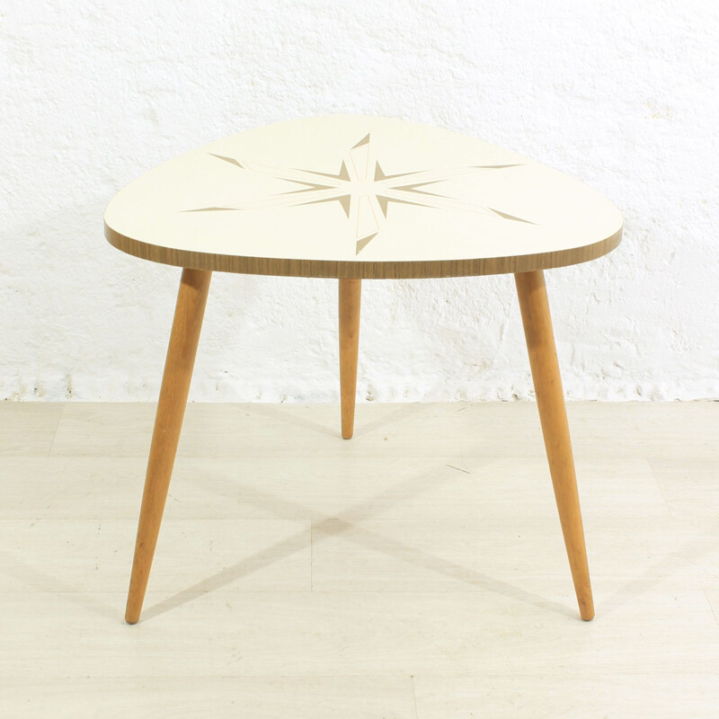 Vintage solid beech coffee table 1950s